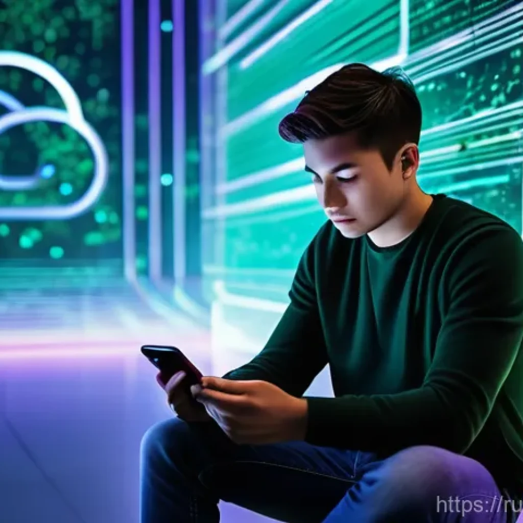 정보사회와 디지털 사회학 - Digital Footprint and Information Stream**
A solitary young adult (20s-30s, gender-neutral, wearing ...