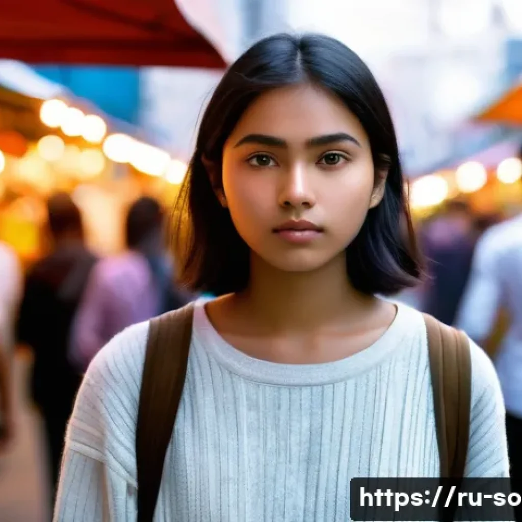 사회적 낙인과 재사회화 - A solitary young adult, dressed in a modest, contemporary street outfit, stands in the heart of a bu...